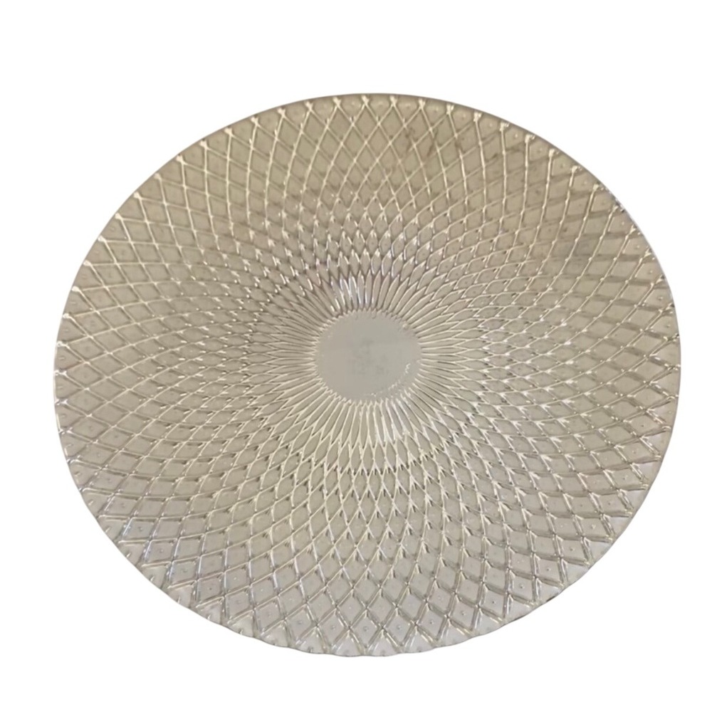 Vintage Gold Glass Dessert Stand Cake Pedestal Plate Serving Display‎ - Picture 5 of 7